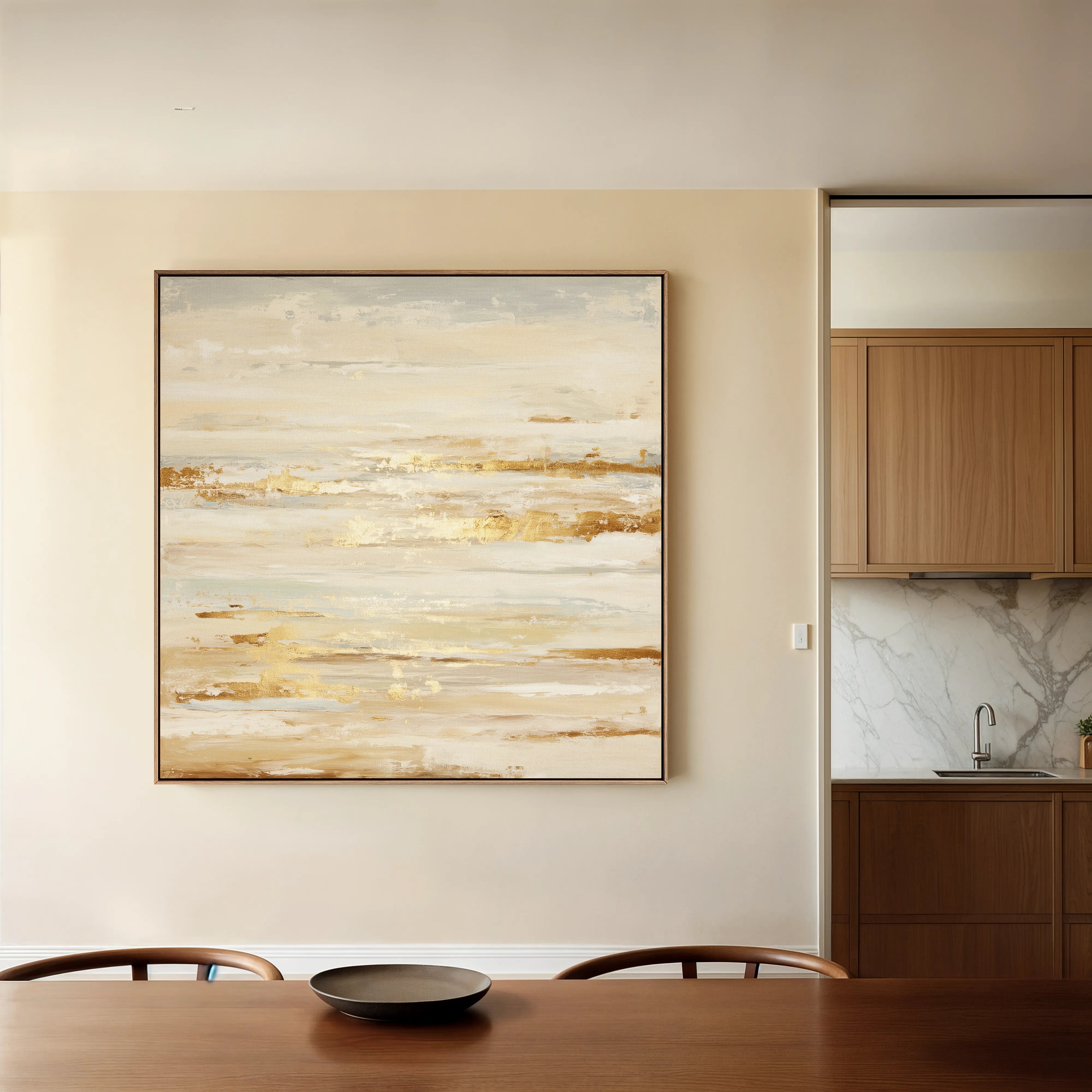 Abstract 1062 Canvas Art 60 x 60 cm / Black