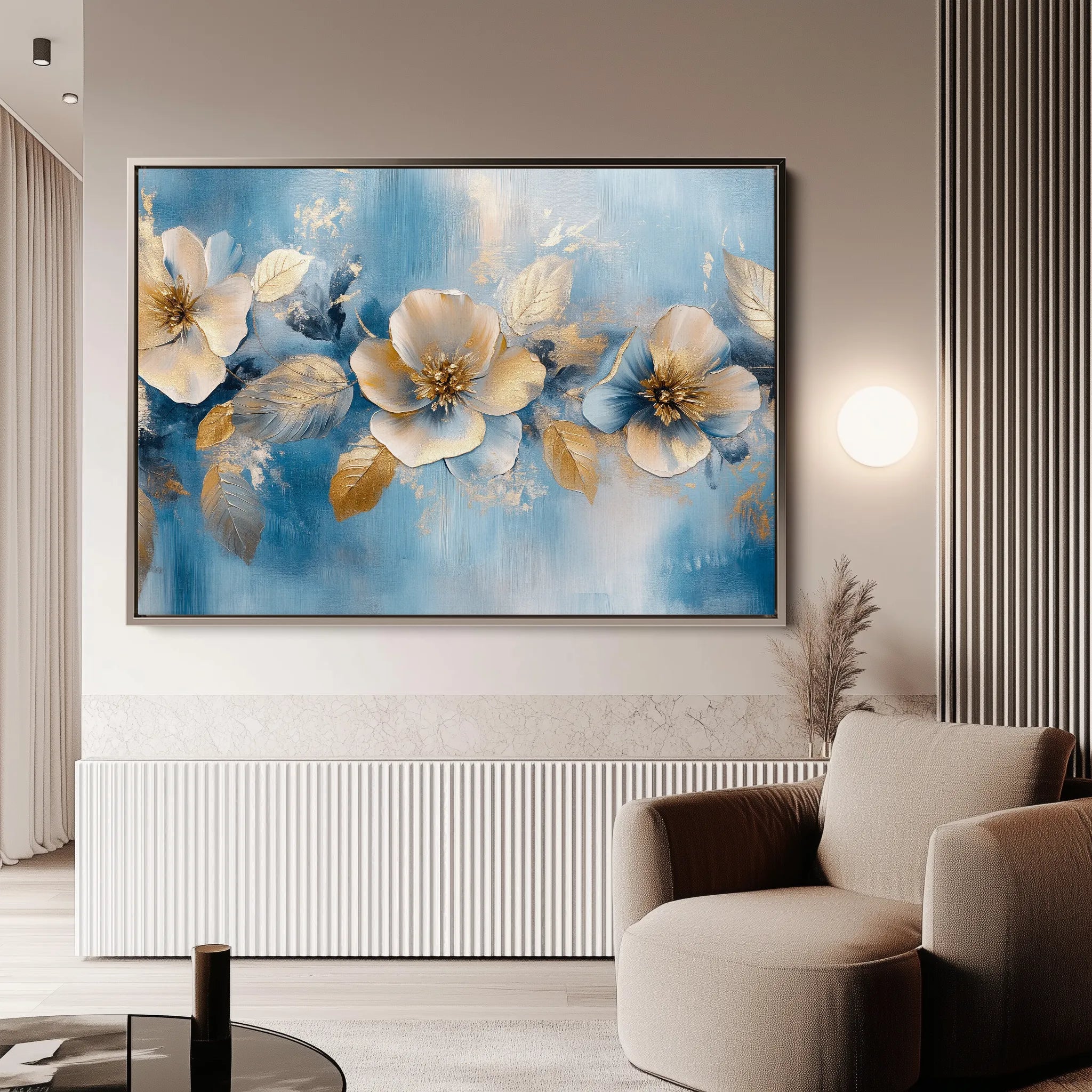 Floral 1062 Canvas Art 60 x 40 cm / Black