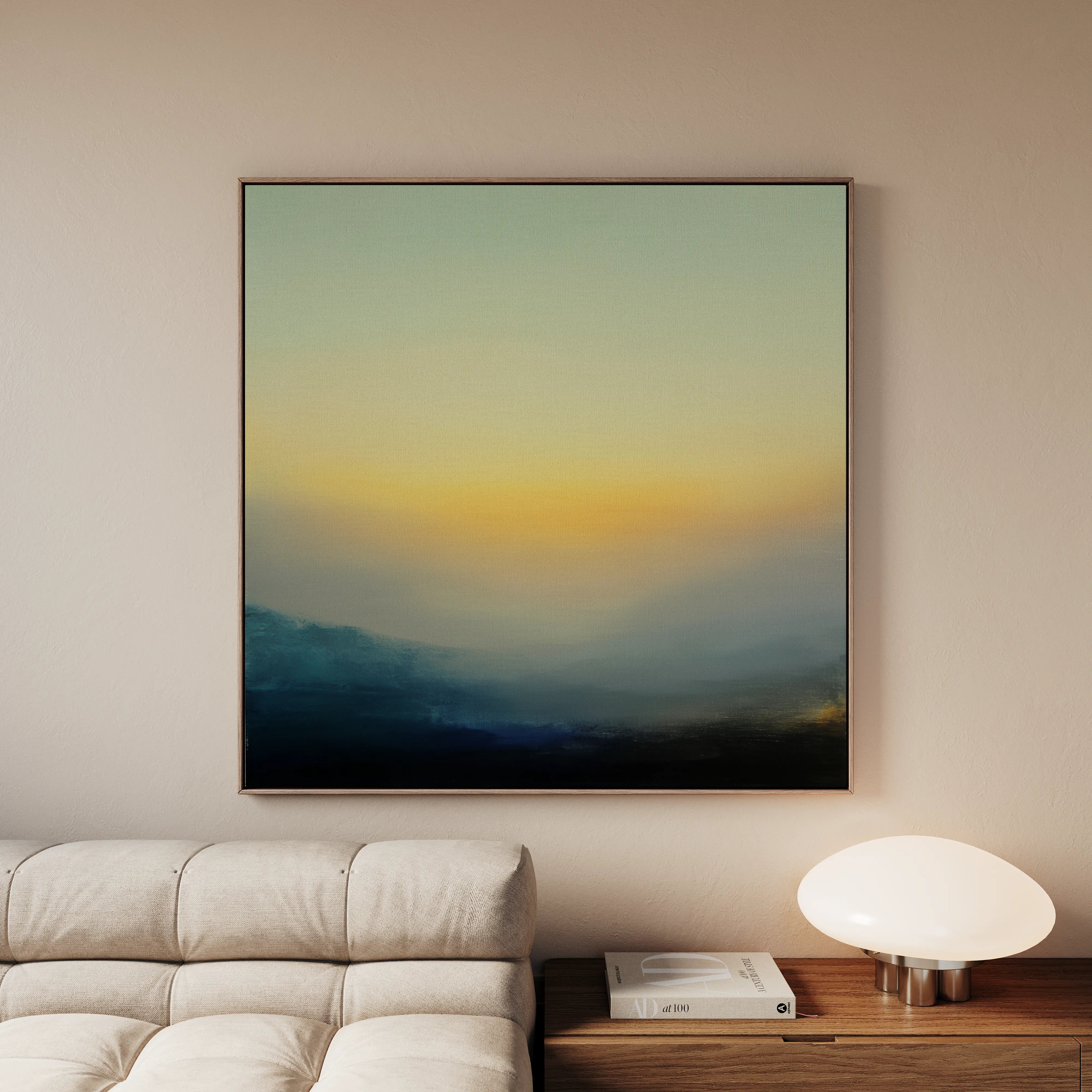 Abstract 1063 Canvas Art 60 x 60 cm / Black