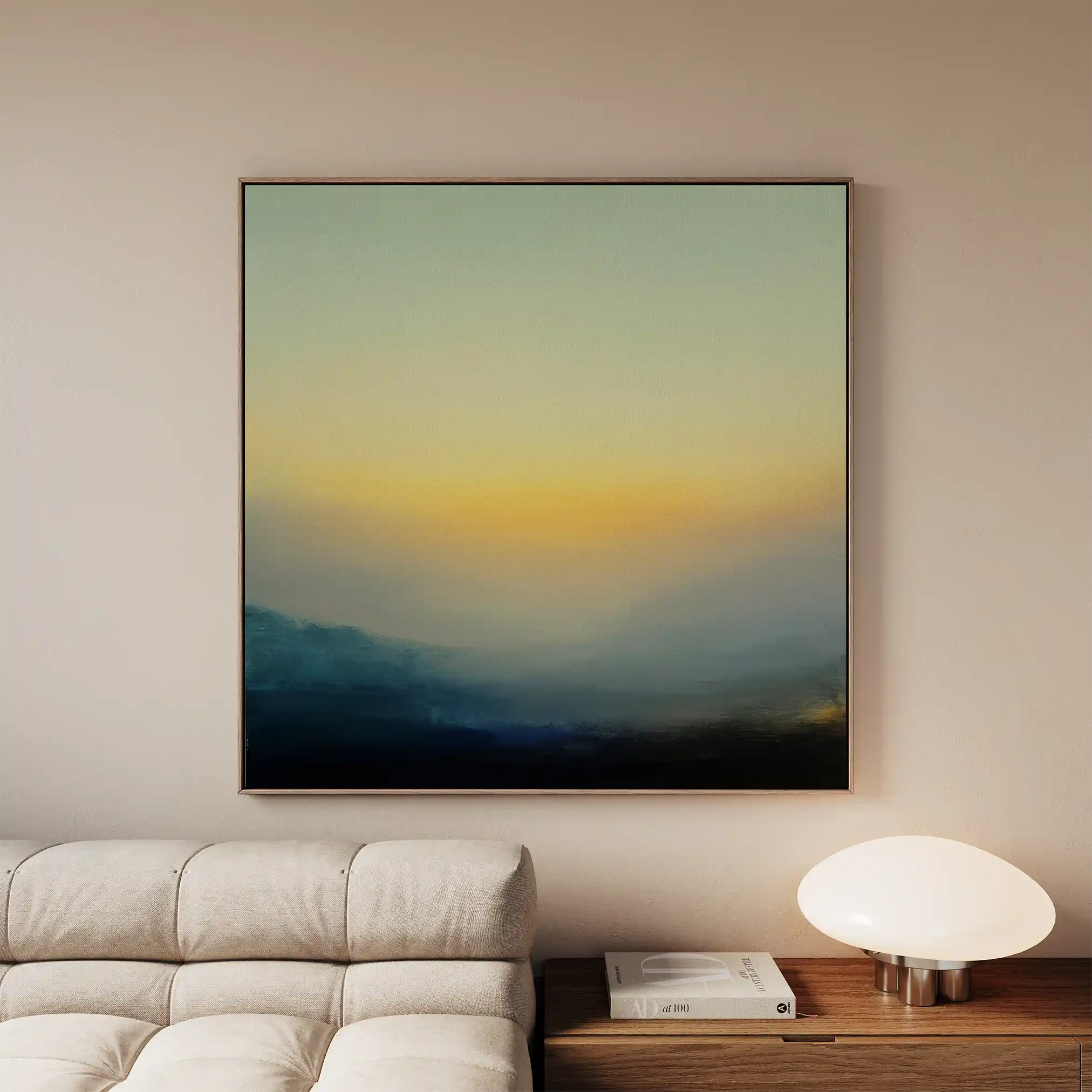 Abstract 1063 Canvas Art 60 x 60 cm / Black