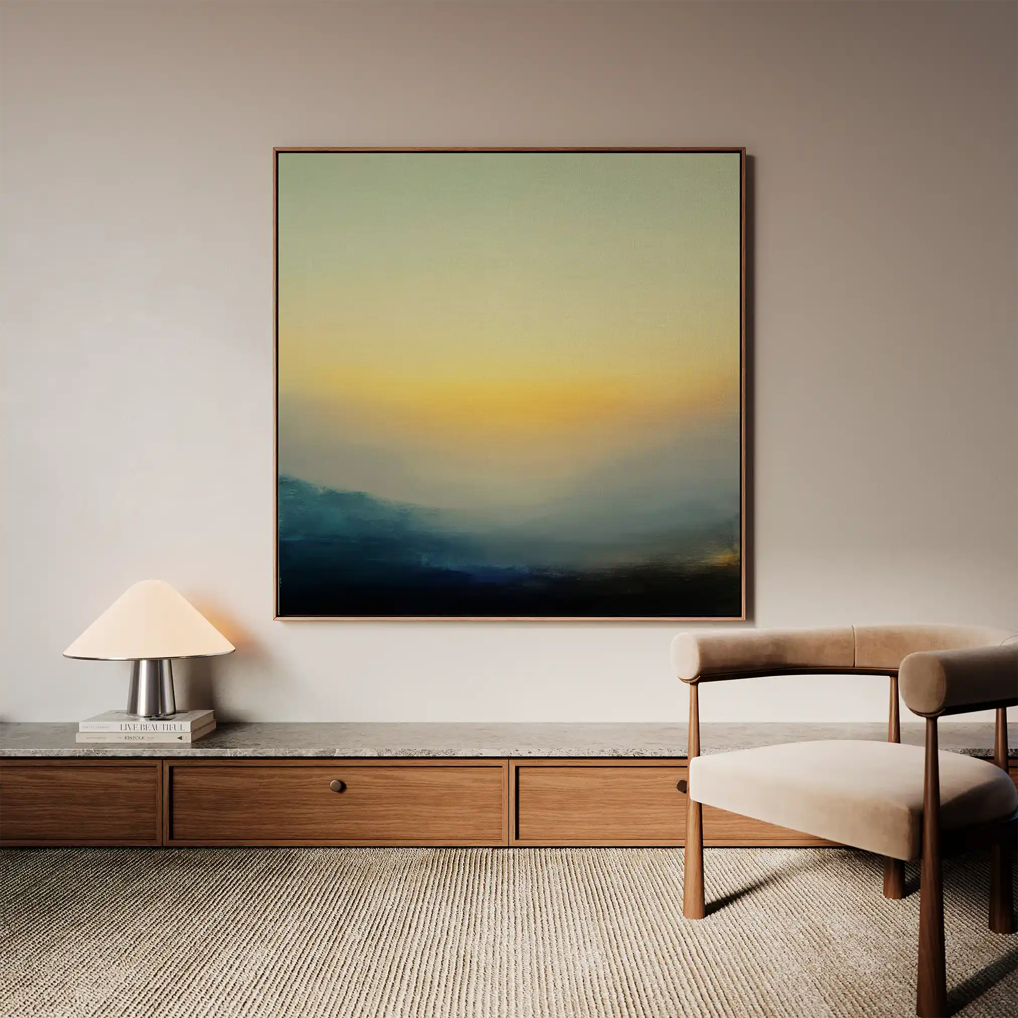 Abstract 1063 Canvas Art 60 x 60 cm / Black