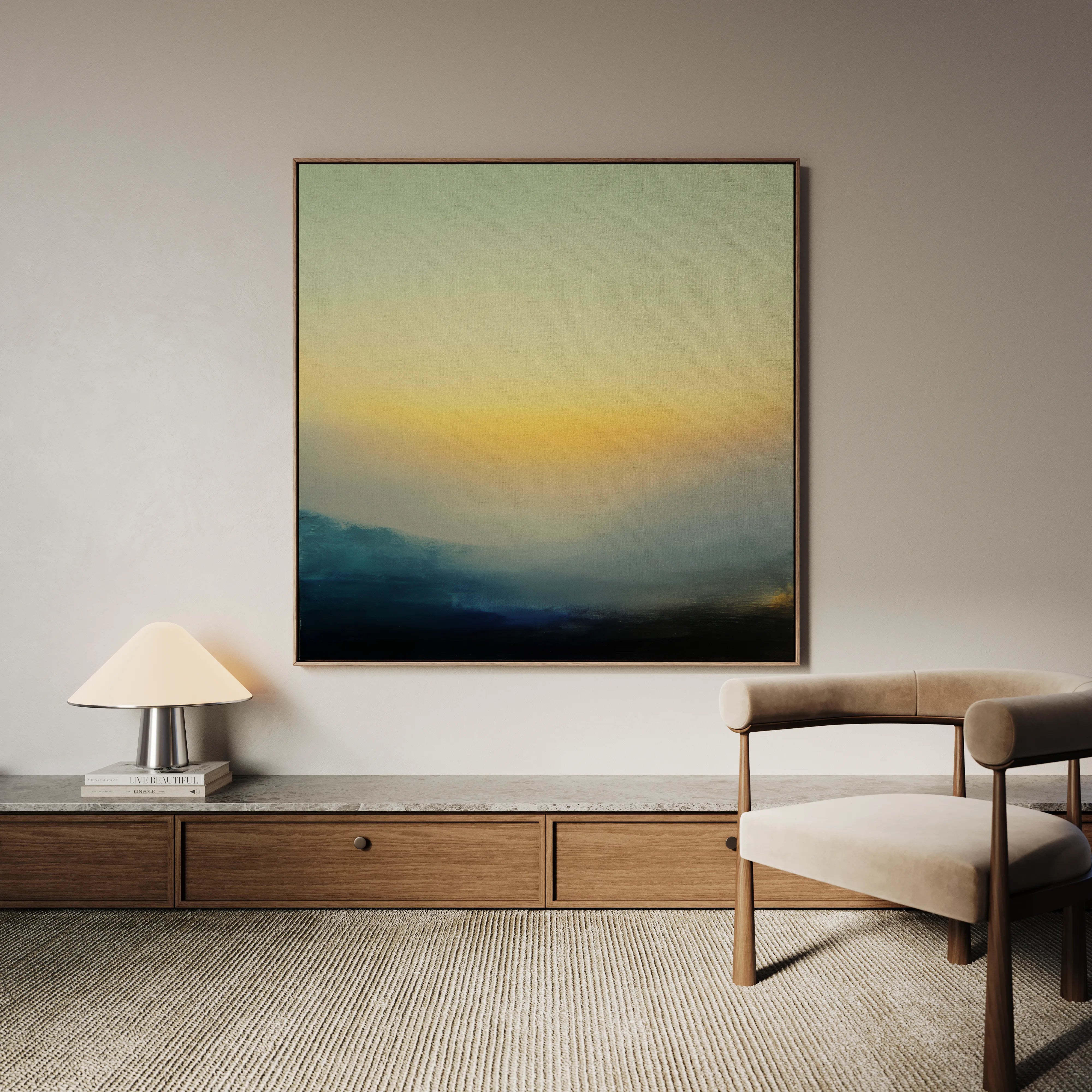 Abstract 1063 Canvas Art 60 x 60 cm / Black