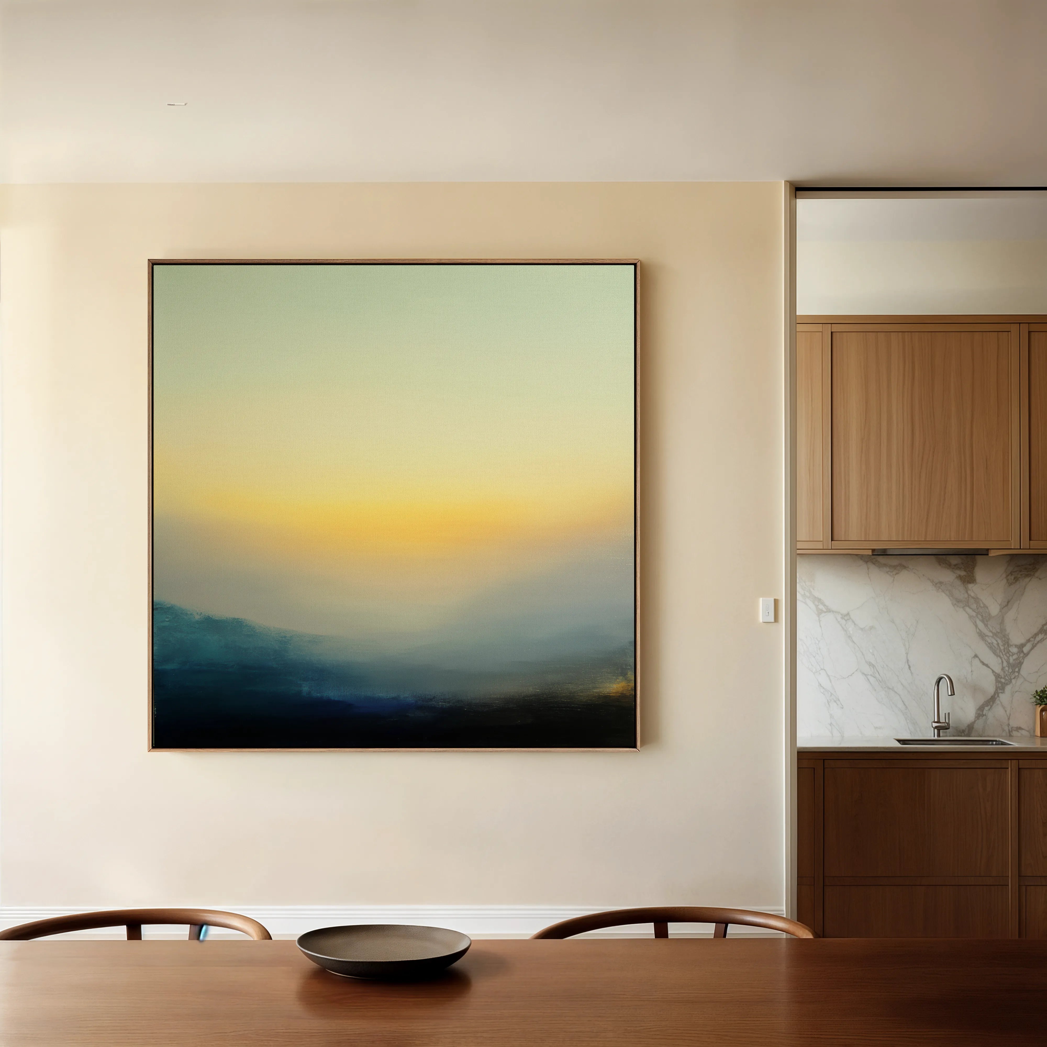 Abstract 1063 Canvas Art 60 x 60 cm / Black