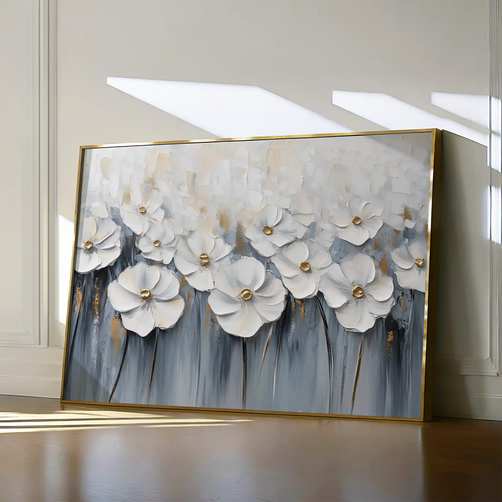Floral 1064 Canvas Art 60 x 40 cm / Black