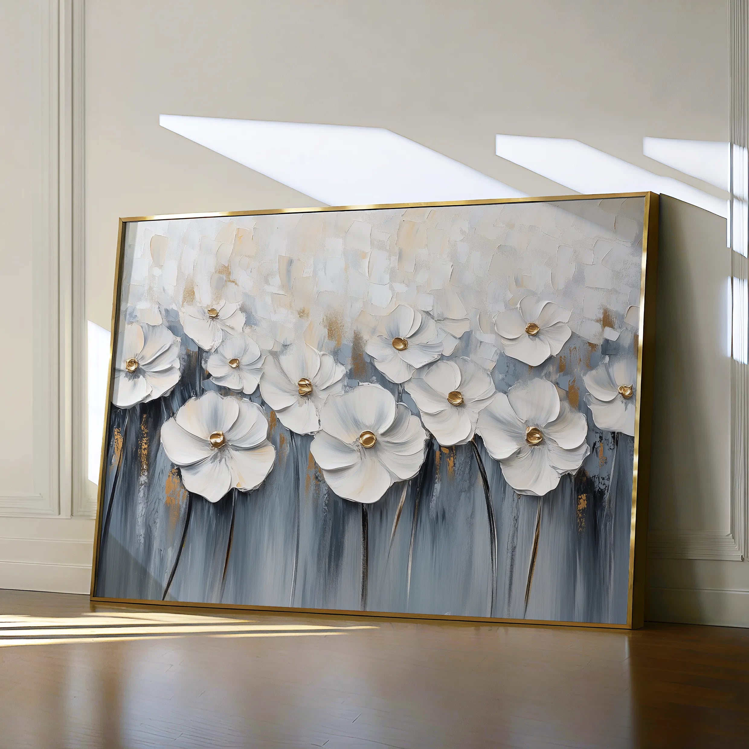 Floral 1064 Canvas Art 60 x 40 cm / Black