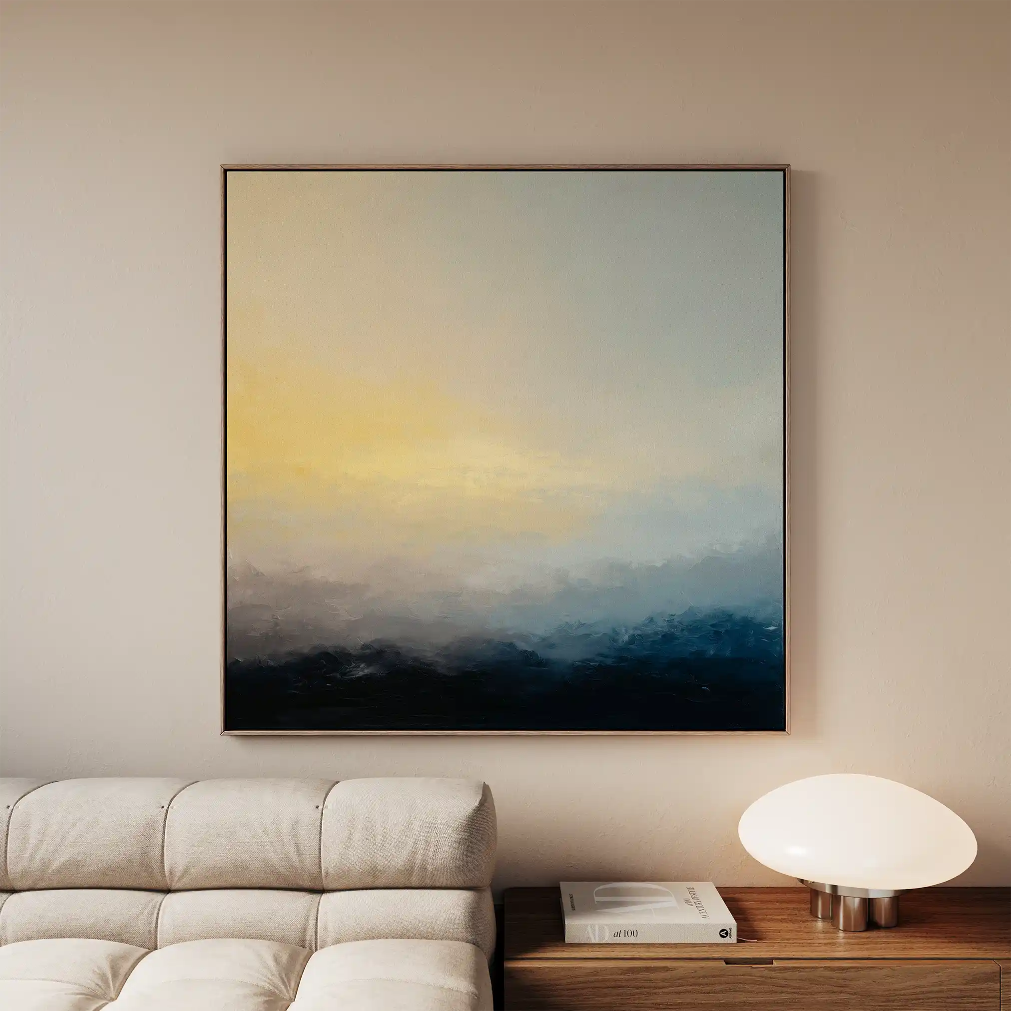 Abstract 1065 Canvas Art 60 x 60 cm / Black