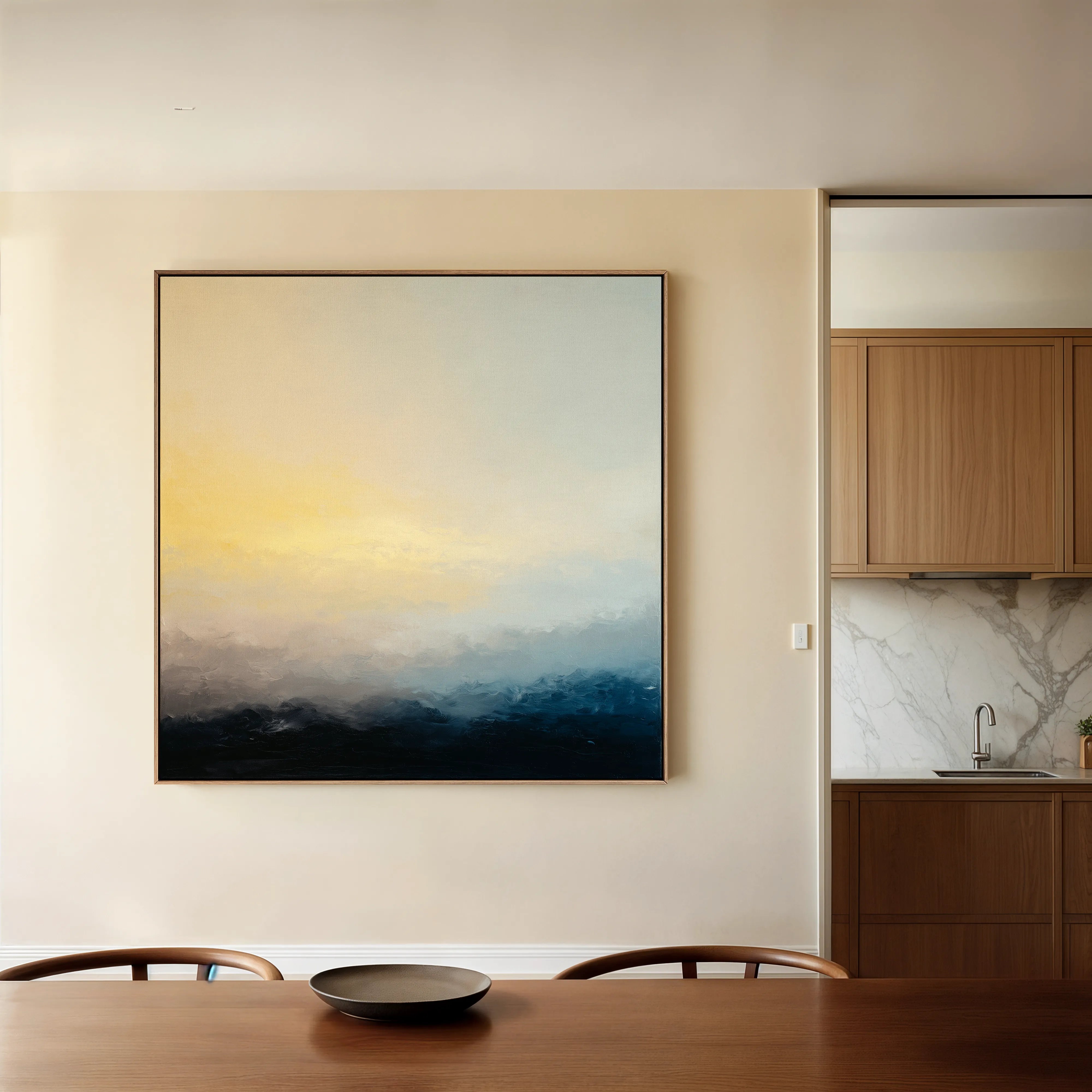 Abstract 1065 Canvas Art 60 x 60 cm / Black