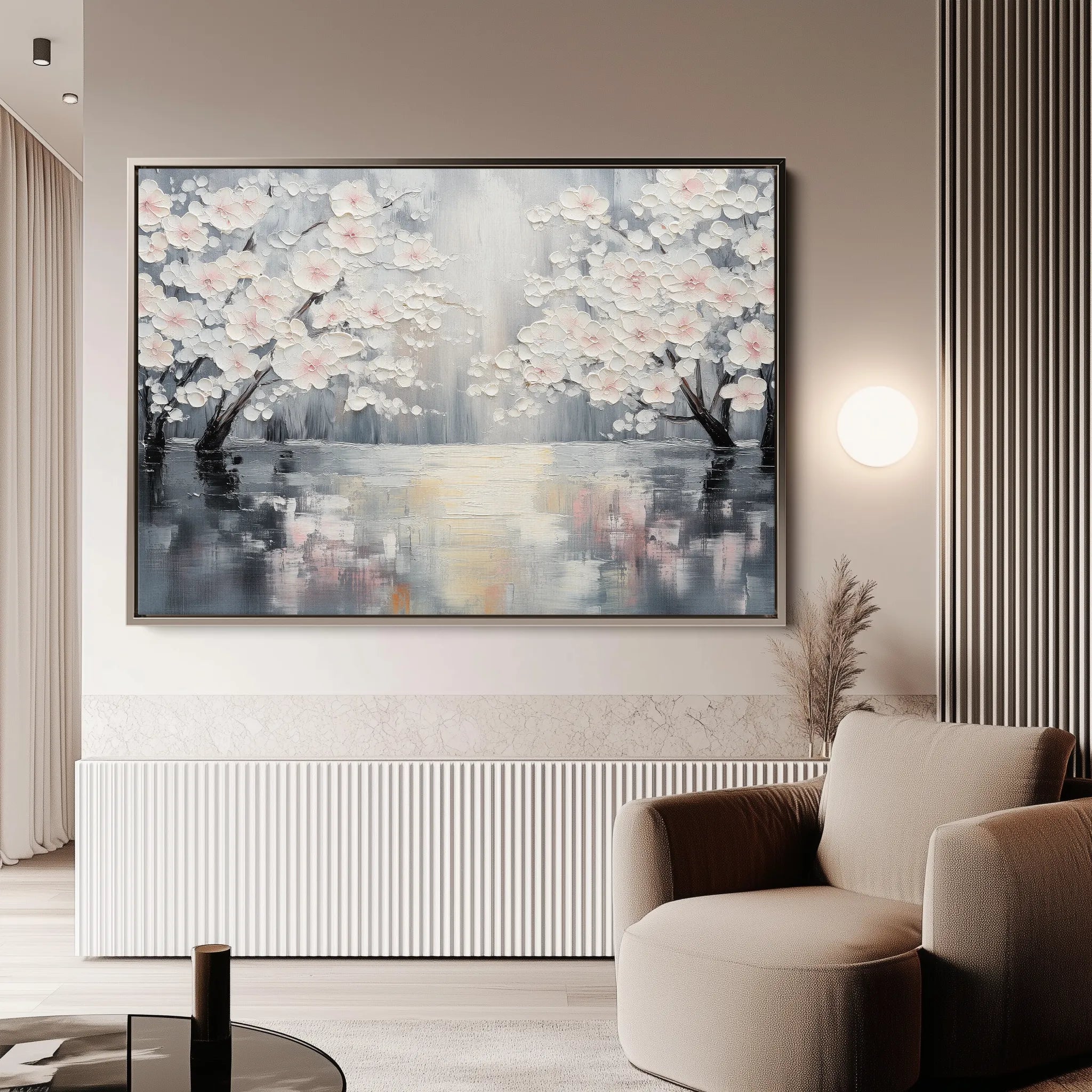 Floral 1065 Canvas Art 60 x 40 cm / Black