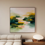 Abstract 1066 Canvas Art 60 x 60 cm / Black