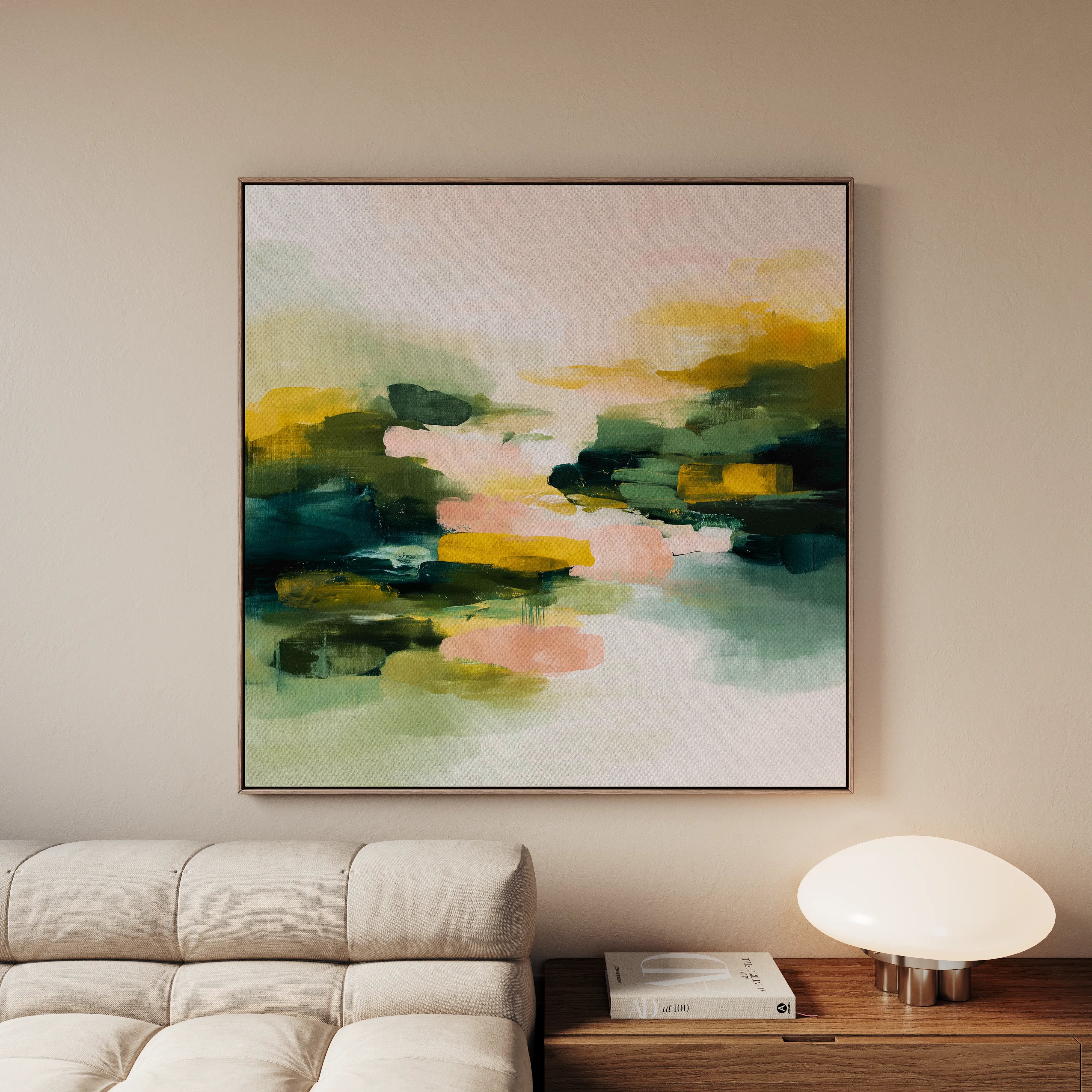 Abstract 1066 Canvas Art 60 x 60 cm / Black