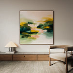 Abstract 1066 Canvas Art 60 x 60 cm / Black