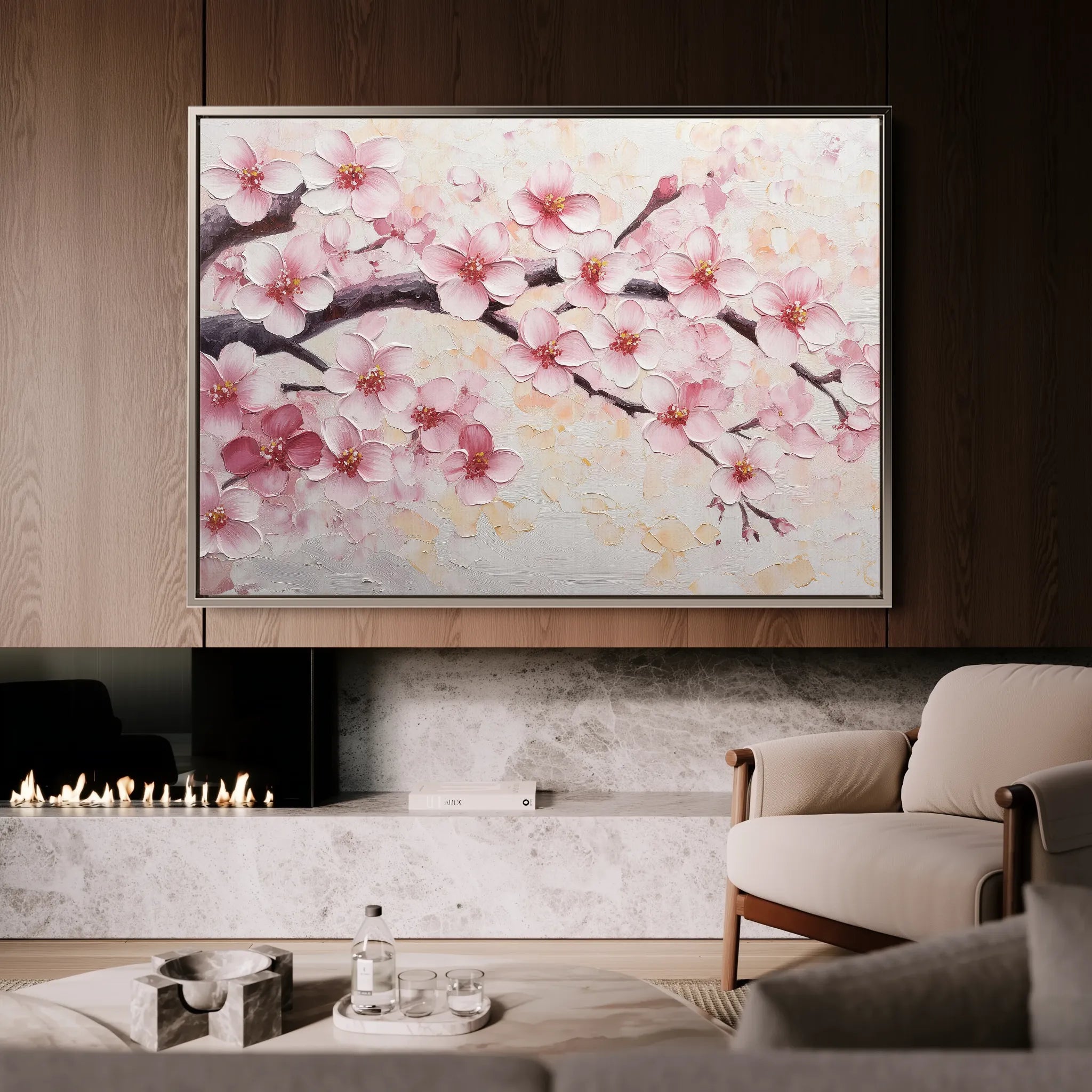 Floral 1066 Canvas Art 60 x 40 cm / Black