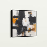 Abstract 1067 Canvas Art 60 x 60 cm / Black