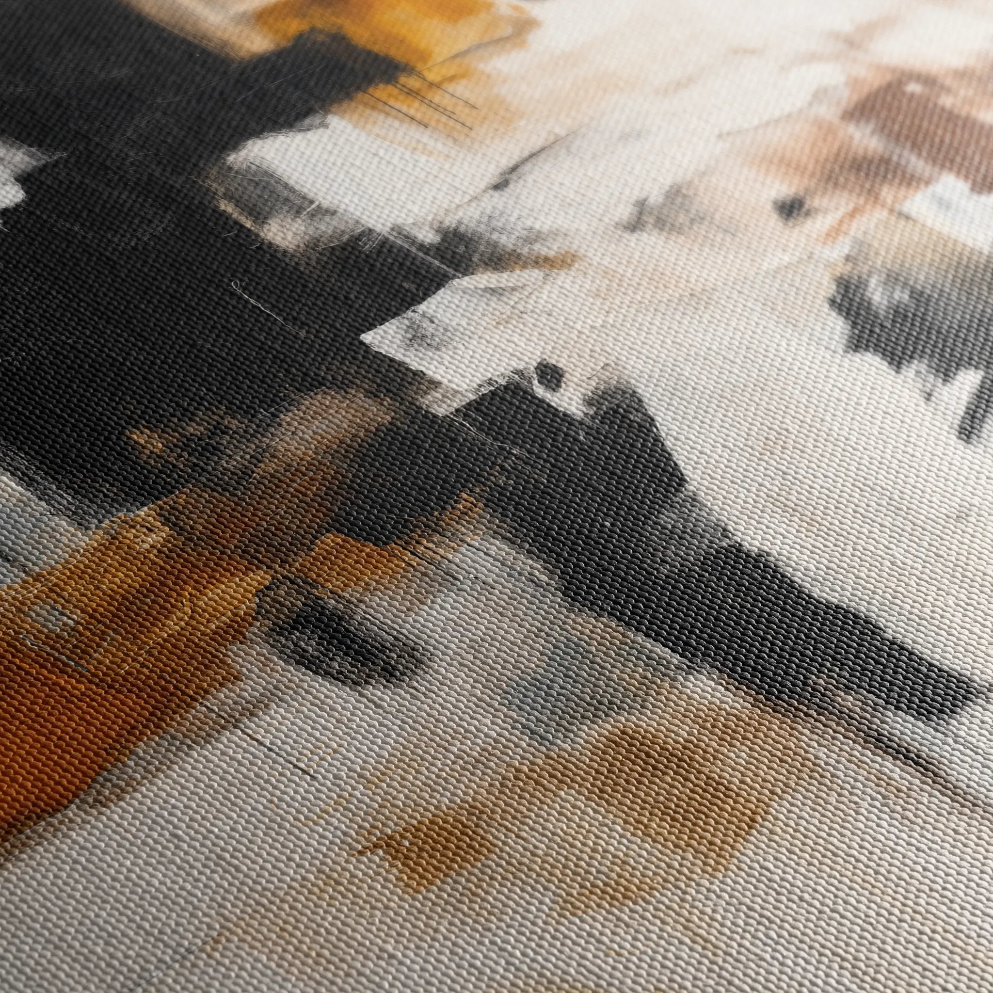 Abstract 1068 Canvas Art 60 x 60 cm / Black