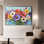 Floral 1068 Canvas Art 60 x 40 cm / Black
