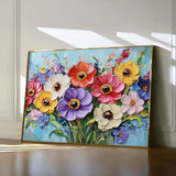 Floral 1068 Canvas Art 60 x 40 cm / Black