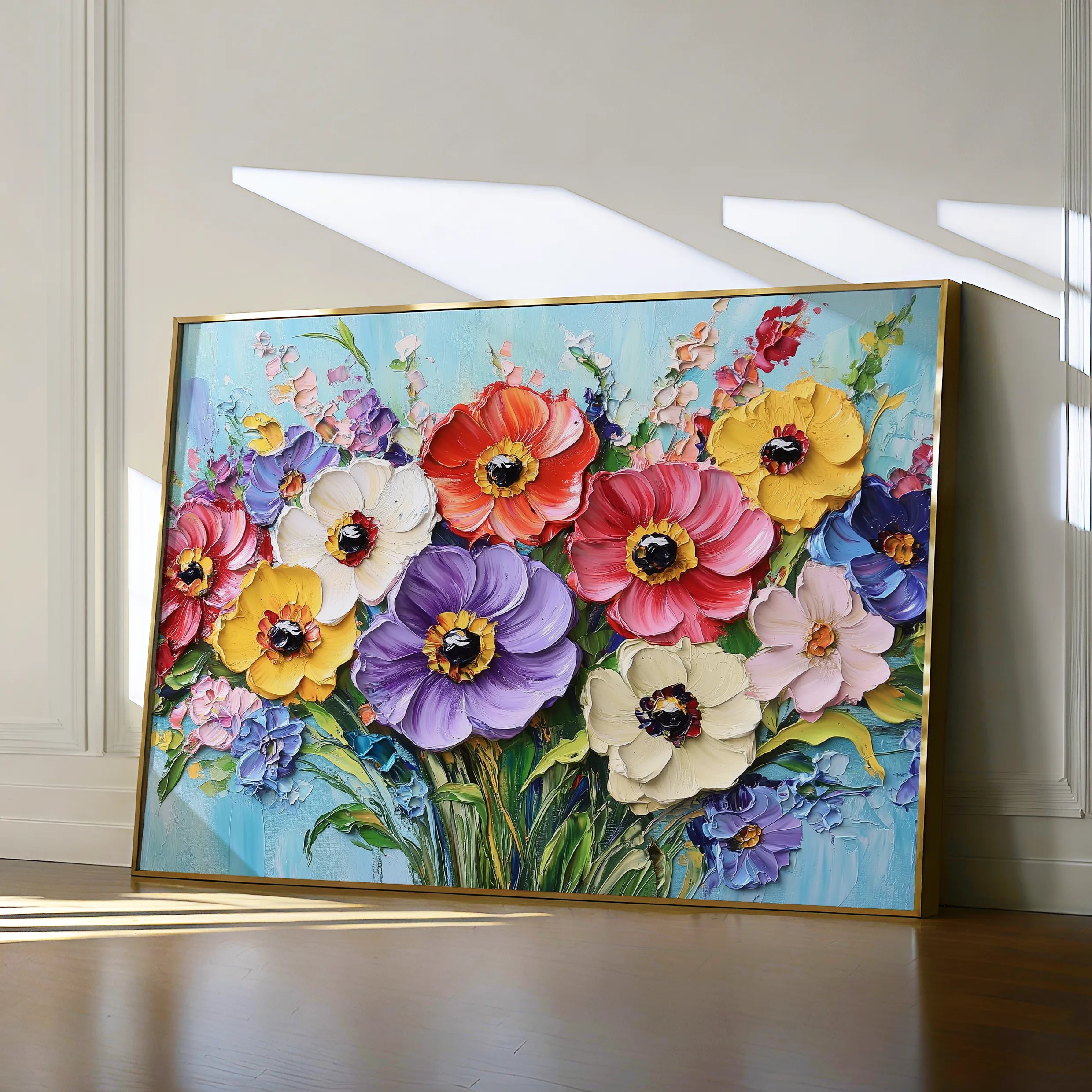Floral 1068 Canvas Art 60 x 40 cm / Black
