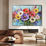 Floral 1068 Canvas Art 60 x 40 cm / Black