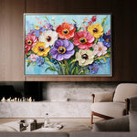 Floral 1068 Canvas Art 60 x 40 cm / Black