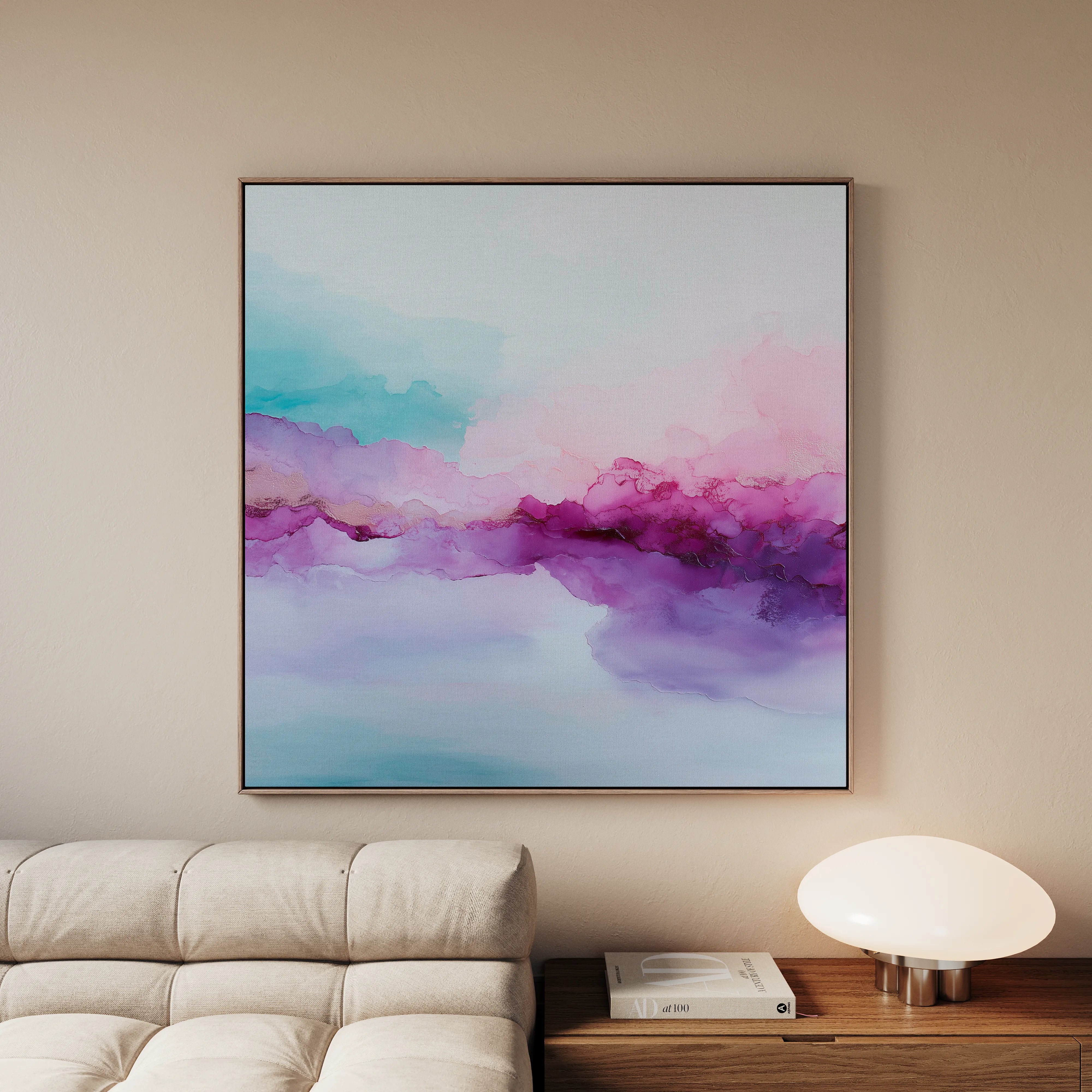 Abstract 1069 Canvas Art 60 x 60 cm / Black