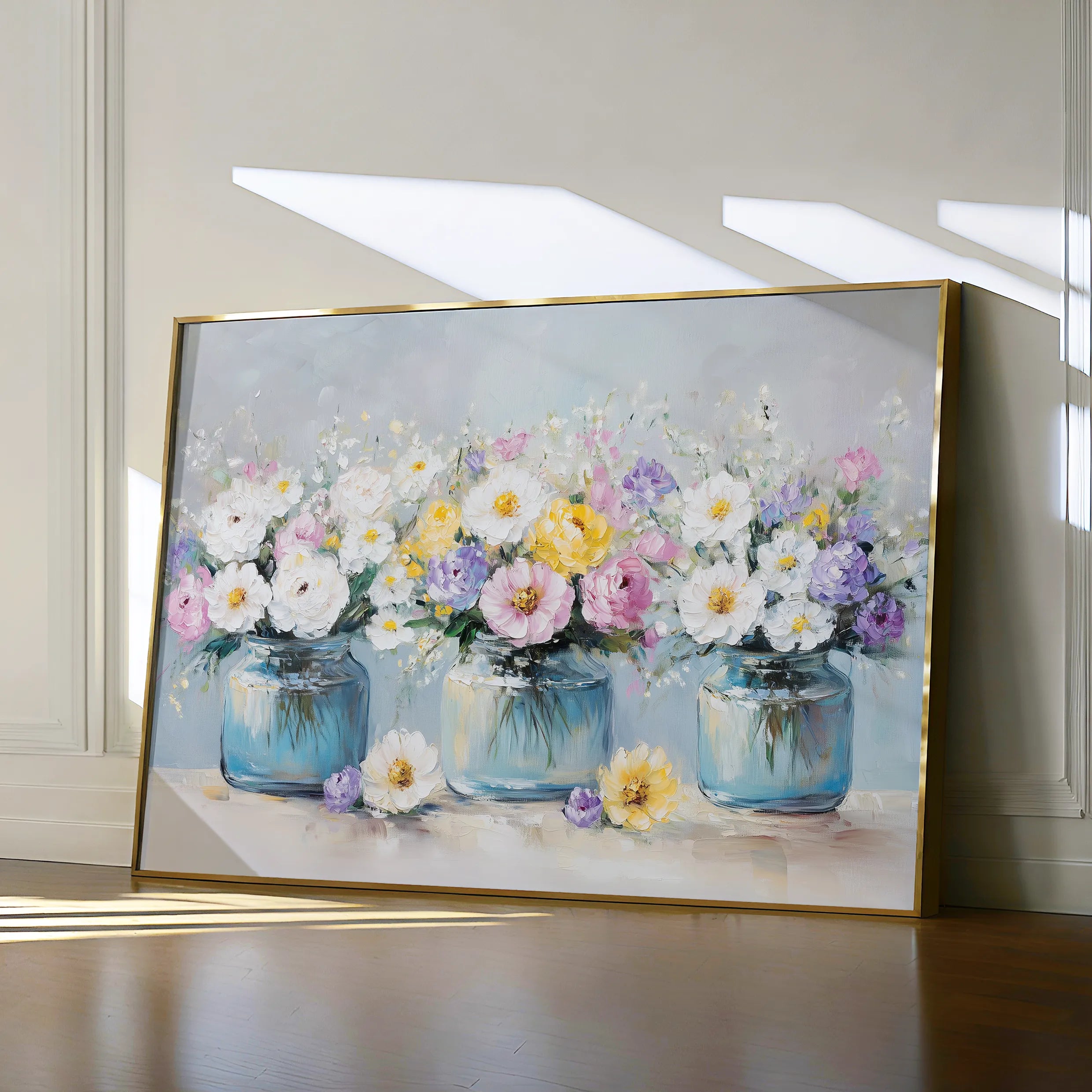 Floral 1069 Canvas Art 60 x 40 cm / Black
