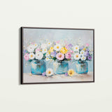 Floral 1069 Canvas Art 60 x 40 cm / Black