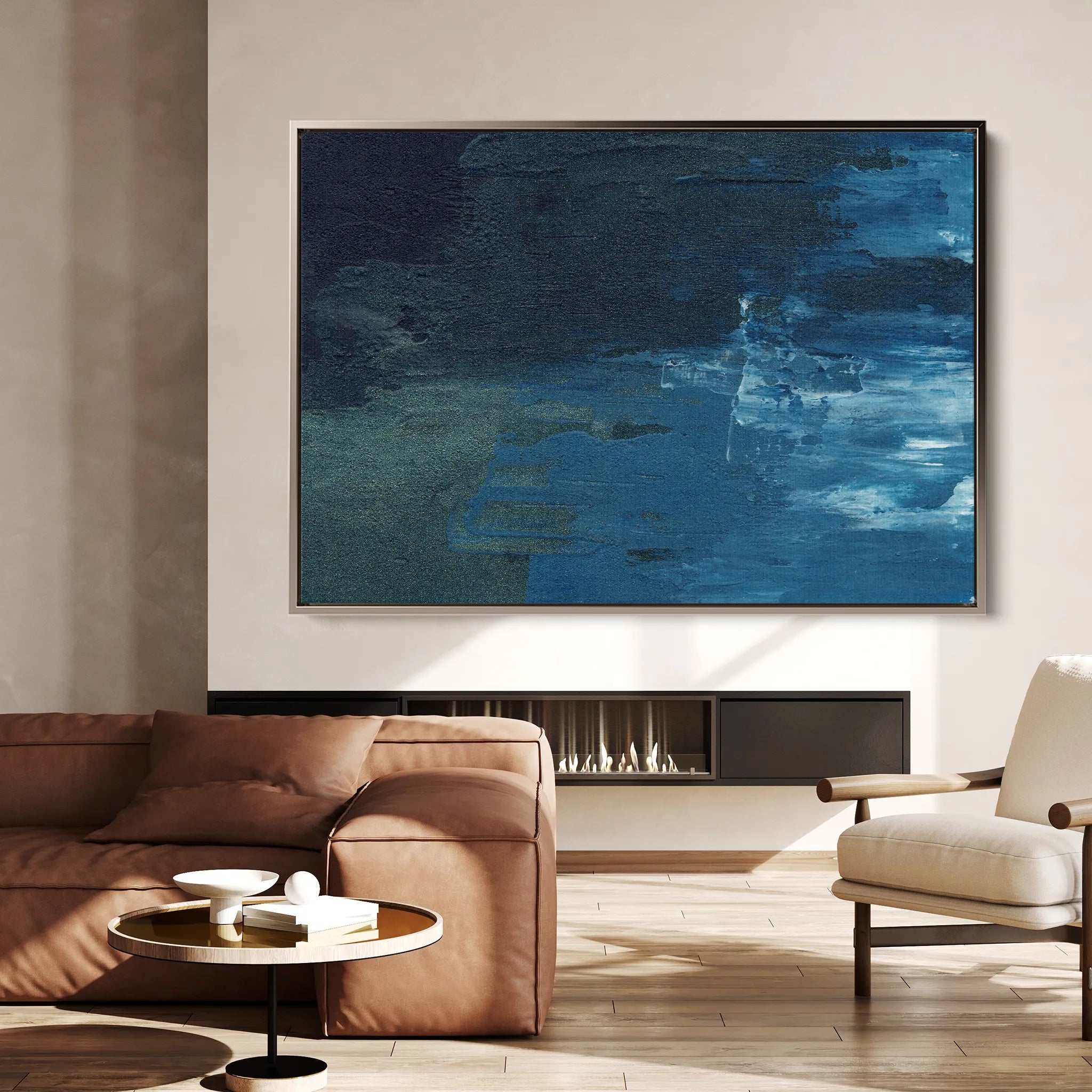 Abstract 107 Canvas Art 60 x 40 cm / Black