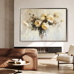 Floral 107 Canvas Art 60 x 40 cm / Black
