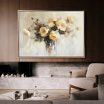 Floral 107 Canvas Art 60 x 40 cm / Black
