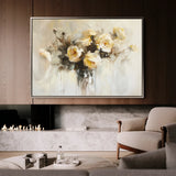 Floral 107 Canvas Art 60 x 40 cm / Black