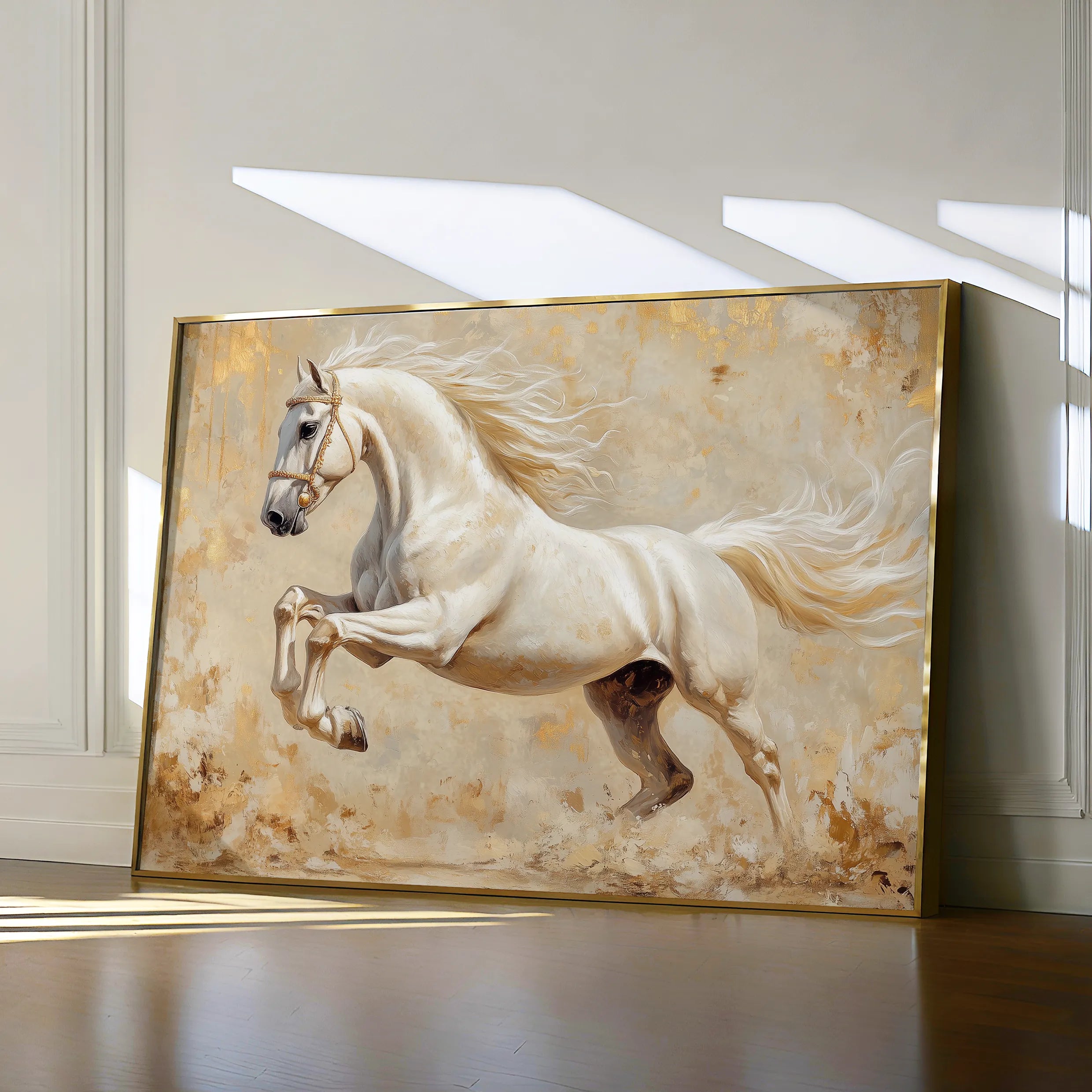 Horses 107 Canvas Art 60 x 40 cm / Black