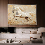 Horses 107 Canvas Art 60 x 40 cm / Black