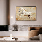 Horses 107 Canvas Art 60 x 40 cm / Black