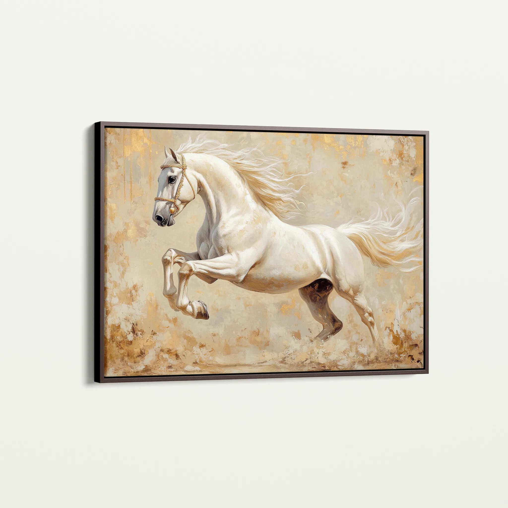 Horses 107 Canvas Art 60 x 40 cm / Black