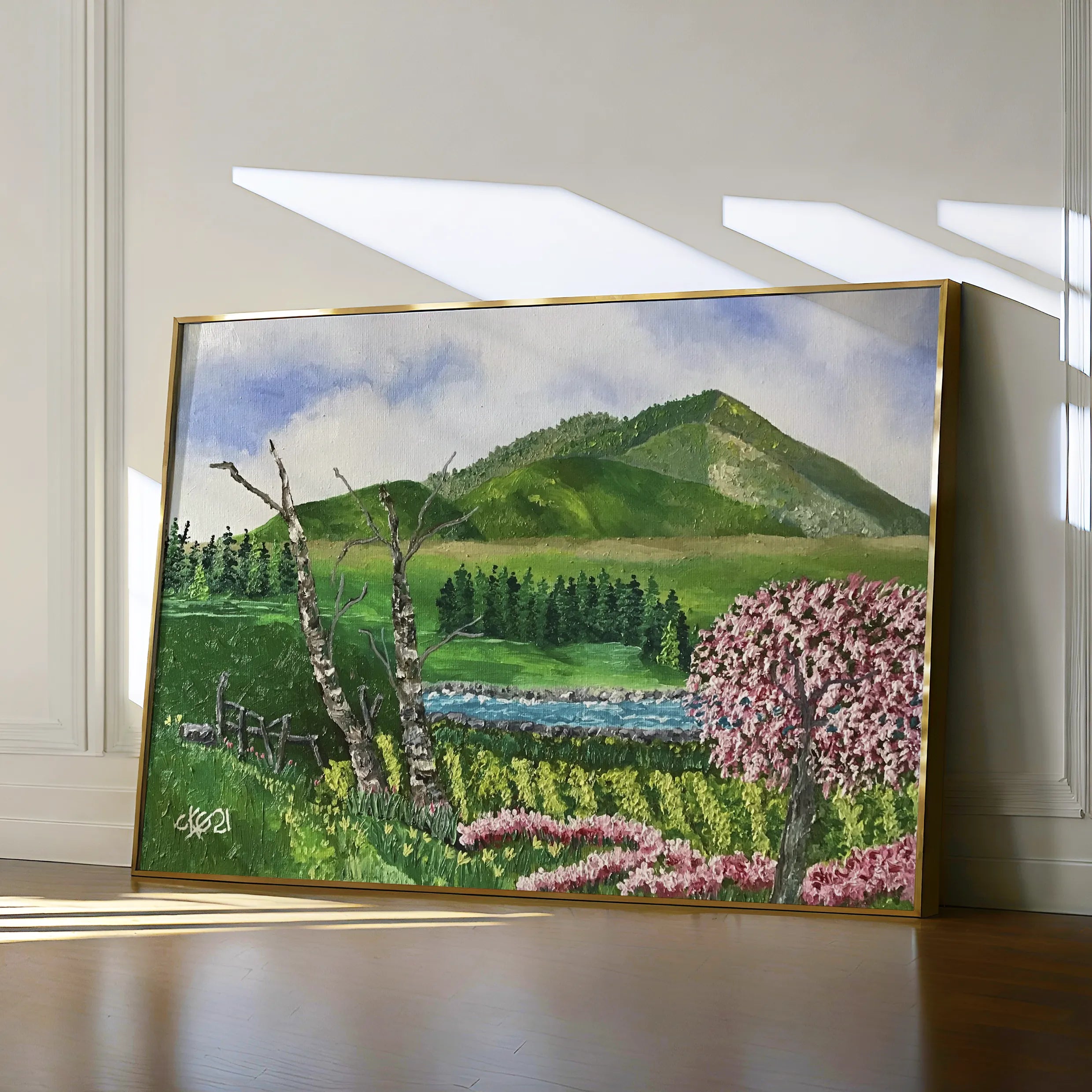 Landscape 107 Canvas Art 60 x 40 cm / Black
