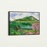 Landscape 107 Canvas Art 60 x 40 cm / Black