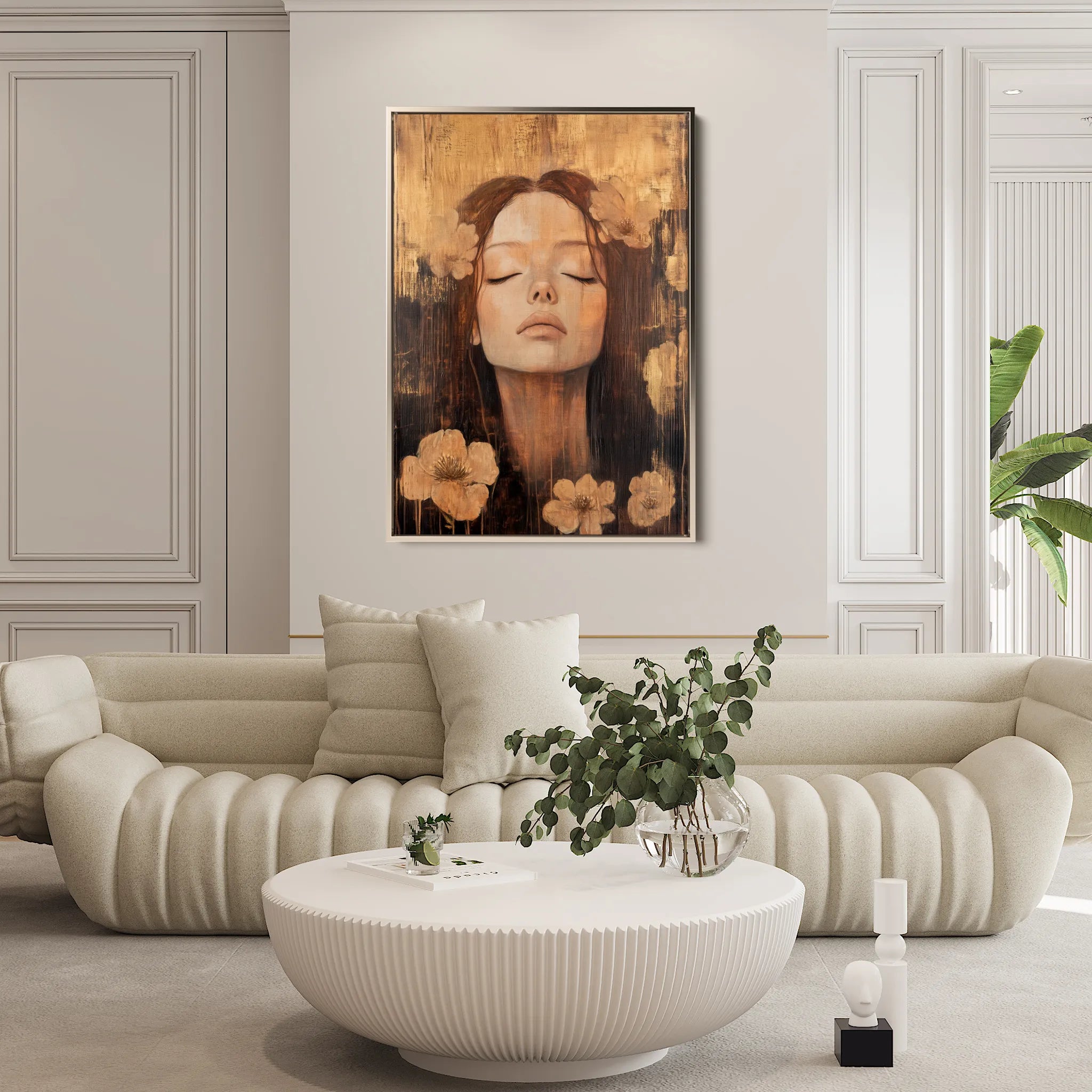Portrait 107 Canvas Art 60 x 40 cm / Black