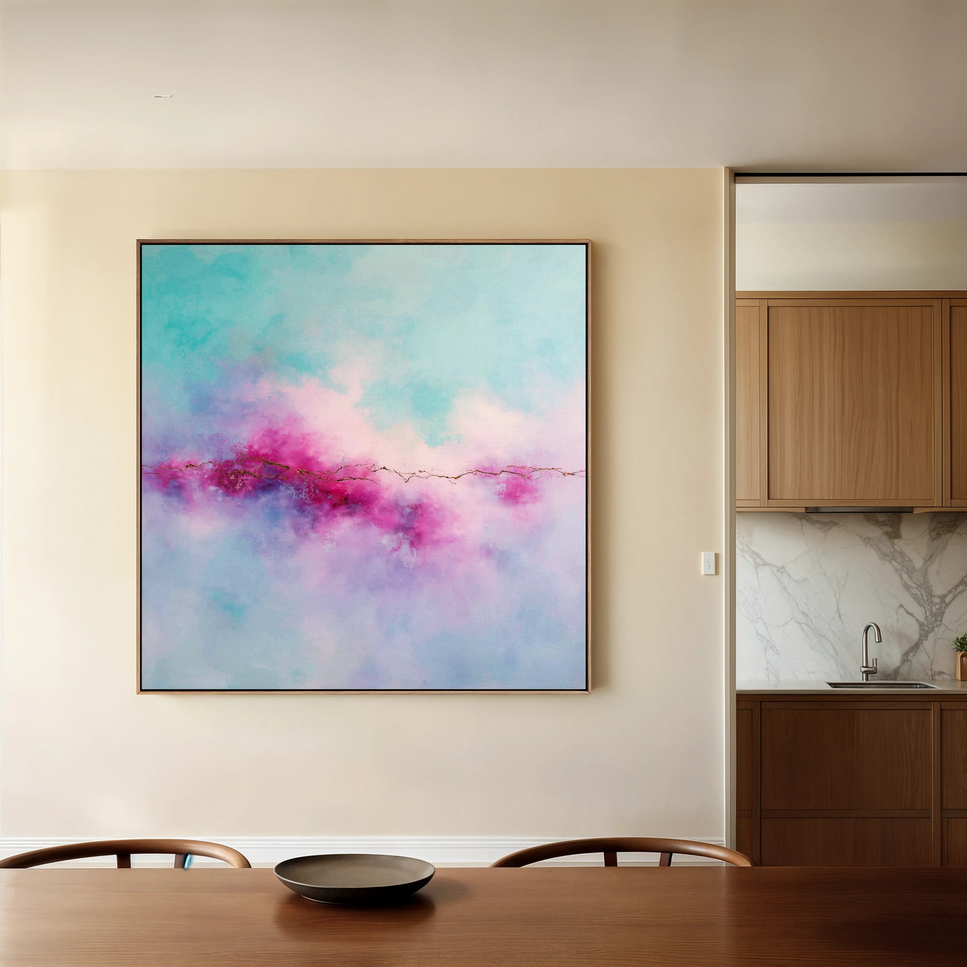 Abstract 1070 Canvas Art 60 x 60 cm / Black