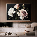 Floral 1070 Canvas Art 60 x 40 cm / Black