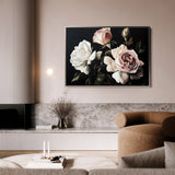 Floral 1070 Canvas Art 60 x 40 cm / Black