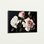 Floral 1070 Canvas Art 60 x 40 cm / Black