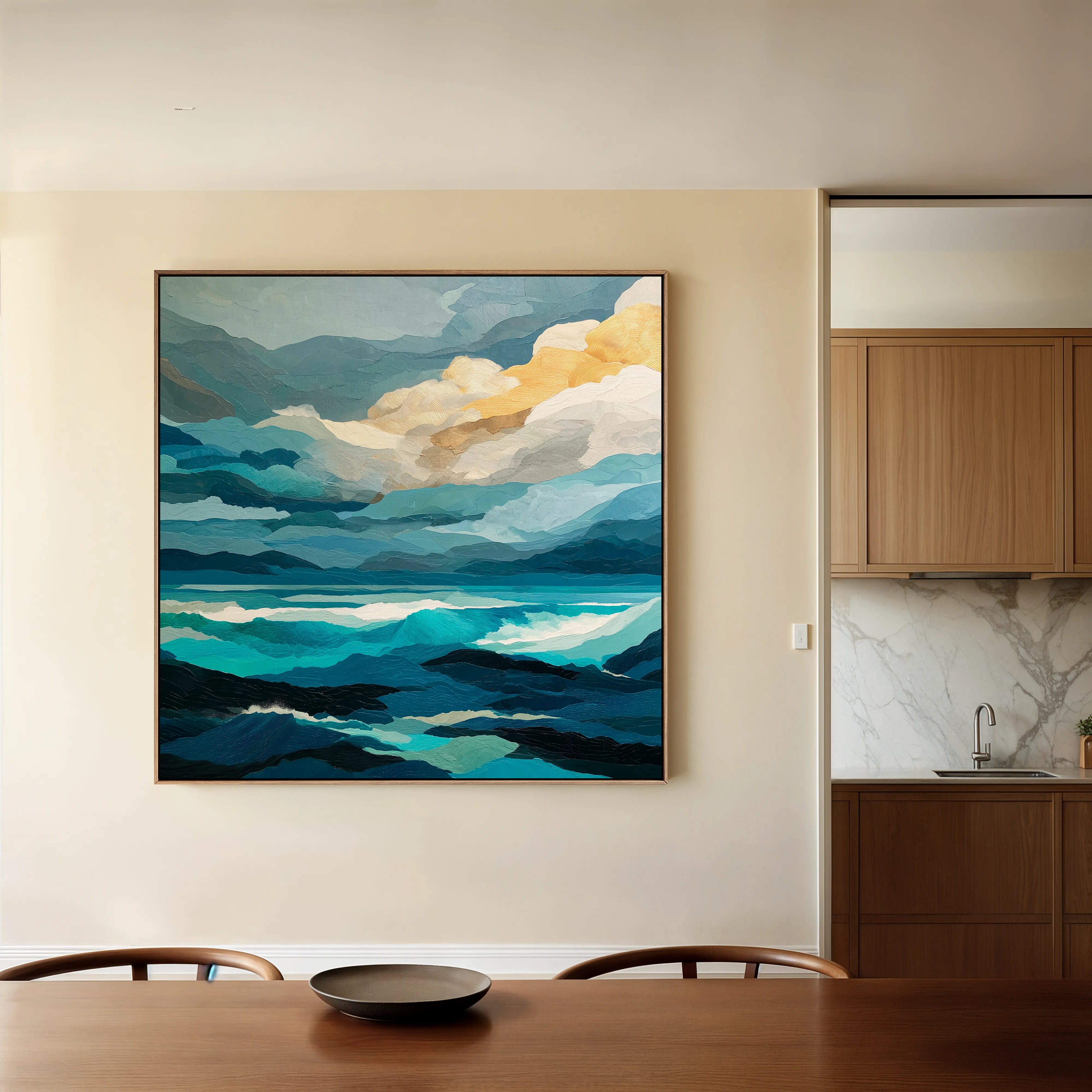 Abstract 1071 Canvas Art 60 x 60 cm / Black