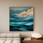 Abstract 1071 Canvas Art 60 x 60 cm / Black