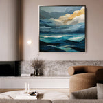Abstract 1071 Canvas Art 60 x 60 cm / Black