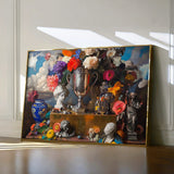Floral 1071 Canvas Art 60 x 40 cm / Black