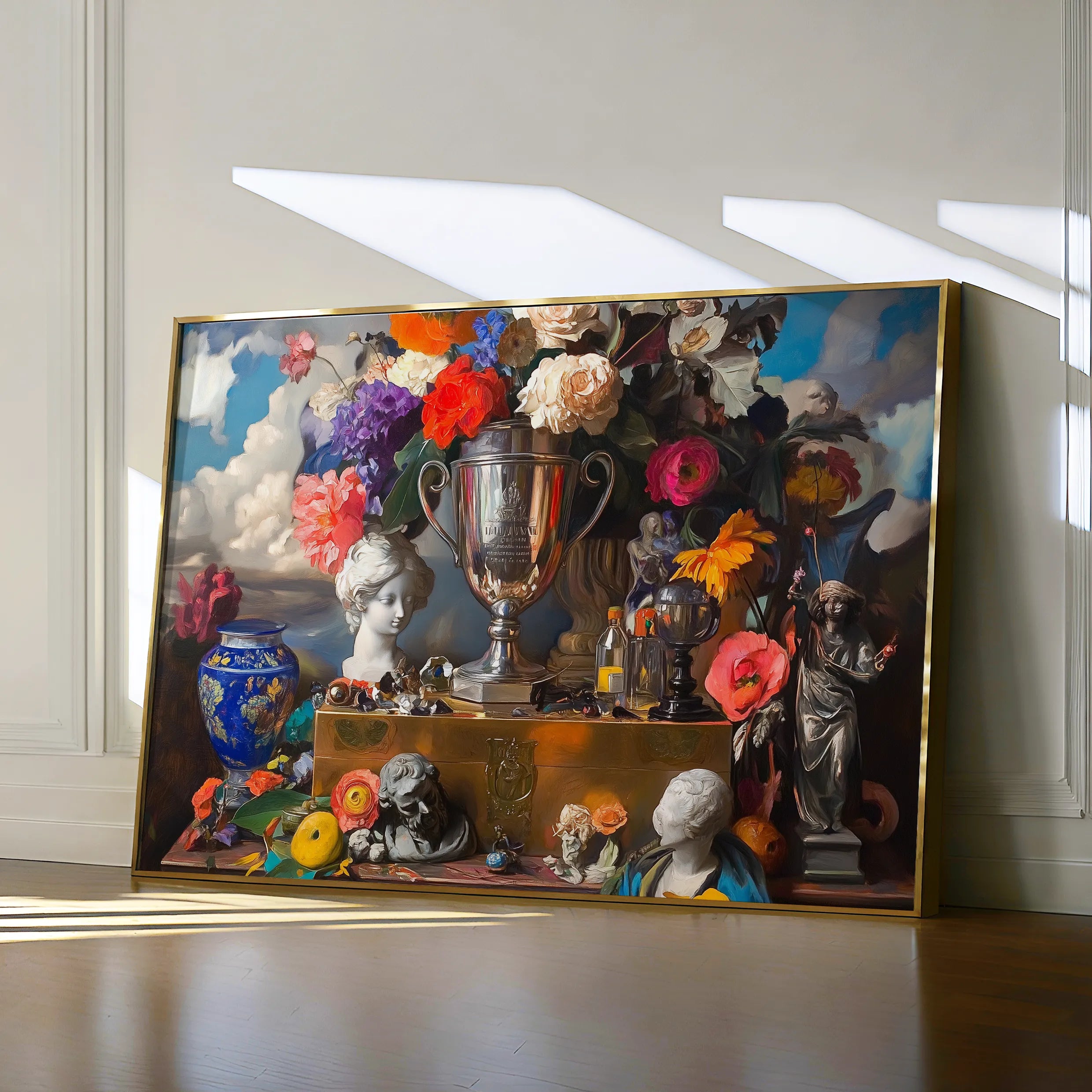 Floral 1071 Canvas Art 60 x 40 cm / Black