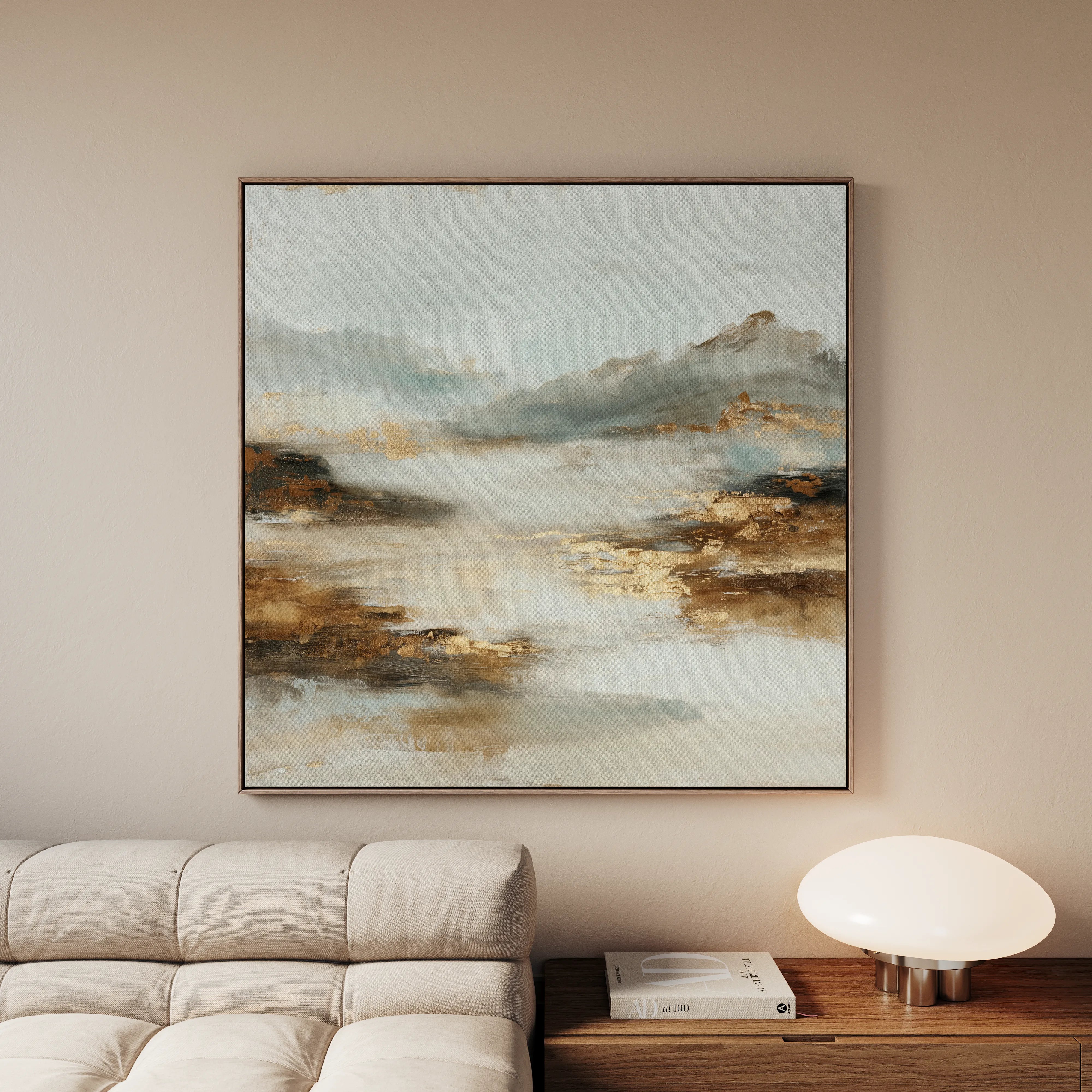 Abstract 1072 Canvas Art 60 x 60 cm / Black