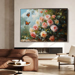 Floral 1072 Canvas Art 60 x 40 cm / Black