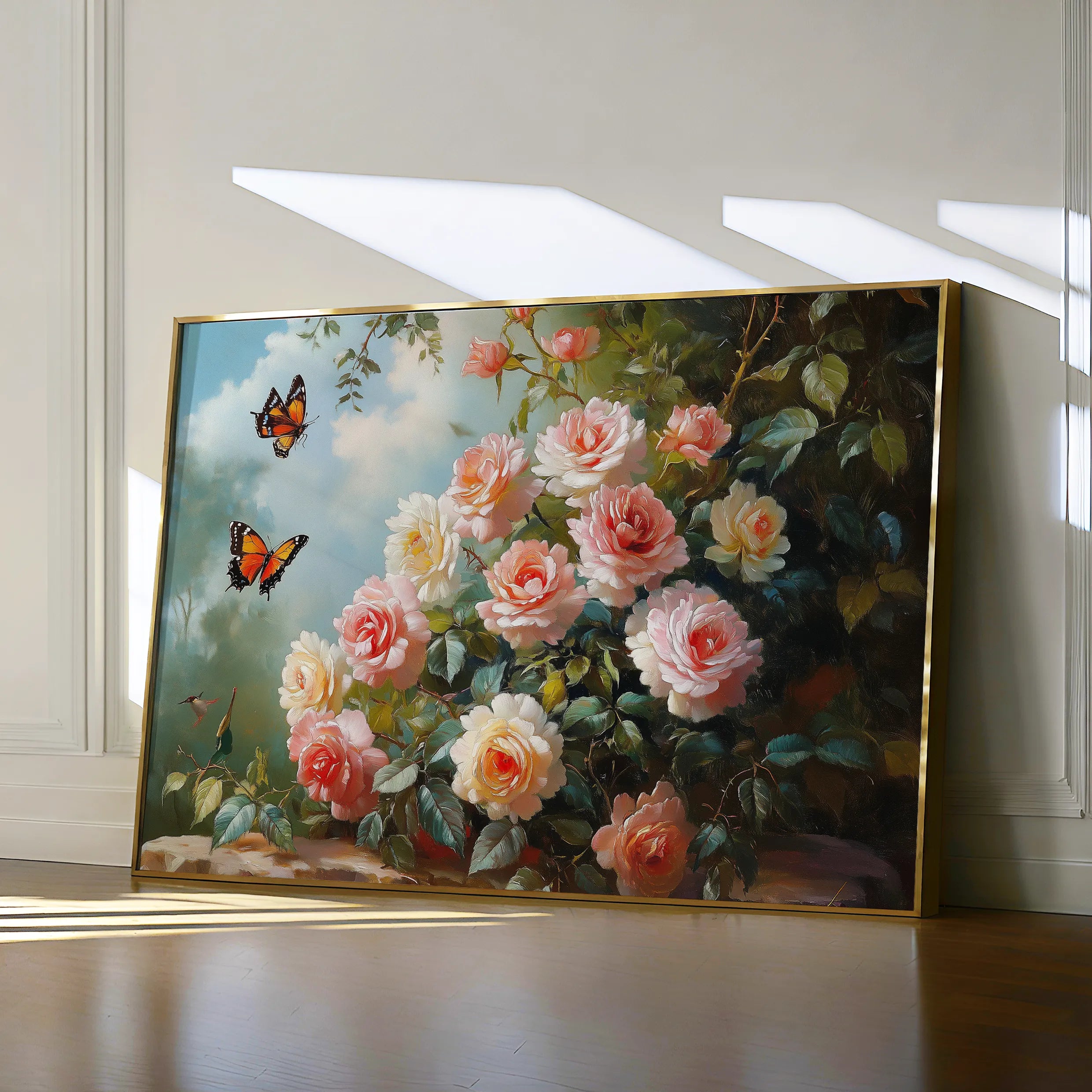 Floral 1072 Canvas Art 60 x 40 cm / Black