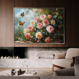 Floral 1072 Canvas Art 60 x 40 cm / Black